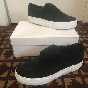 New Vince Platform Suede Velcro Cage Sneakers